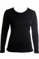 Preview: Damen T-Shirt, Shirt, Langarm, RH, 100% Seide, Interlock,  Schwarz, XL, 46/48